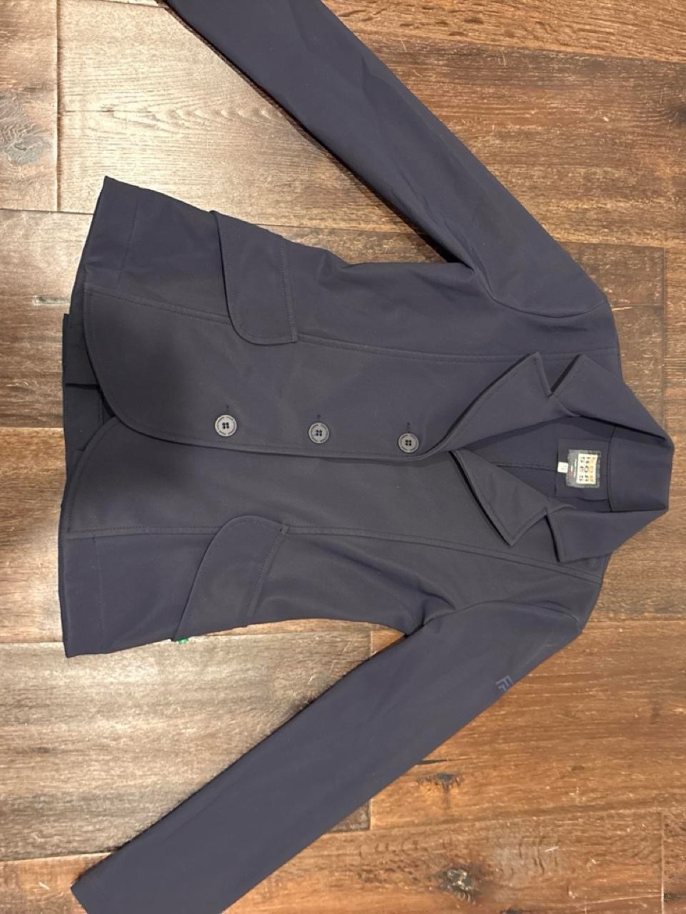 Girls' Navy Tailored Blazer with Button Front